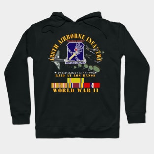 188th Airborne Infantry - Raid at Los Baños W Jumpers - WWII w PAC SVC X 300 Hoodie